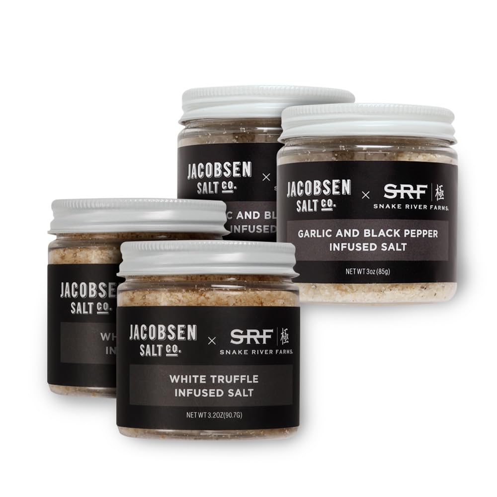 Snake River Farmsx Jacobsen White Truffle/Black Pepper Garlic Sea Salt 4 Pack