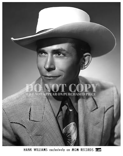 Poster Hank Williams 27,9x35,6 cm photo rare contre les murs vides du studio