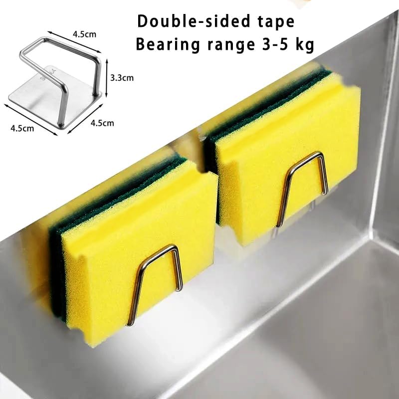 Image of Sponges, Eco Non-Scratch Scrub Pads, Dish Scrubber for Cleaning Kitchen and Dish Cleaning,12 Scrubbing Sponges+ Draining Rack