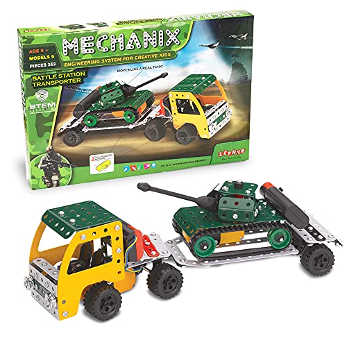 Mechanix Battle Station Transporter Car Toy STEM Education Building Blocks for Boy and Girls Age 8+ (B016QOXPI2) Amazon Price History, Amazon Price Tracker