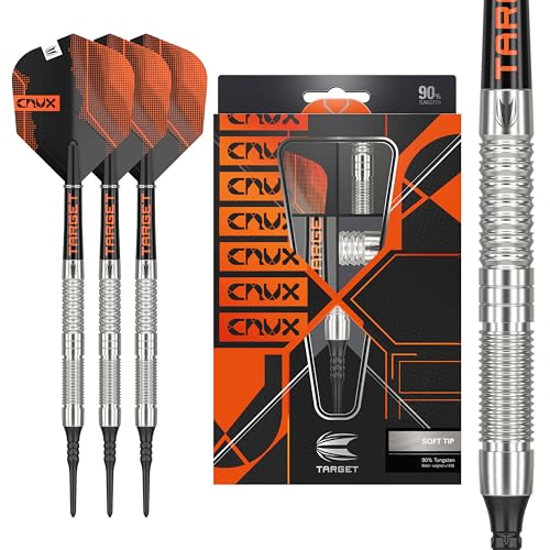 Target Darts Crux 10 18G 90% Tungsten Soft Tip Darts Set