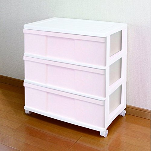 木製チェスト 3段×2引き出し ホワイト ピンク　収納 木製チェスト 3段×2引き出し ホワイト ピンク 収納 楽天市場