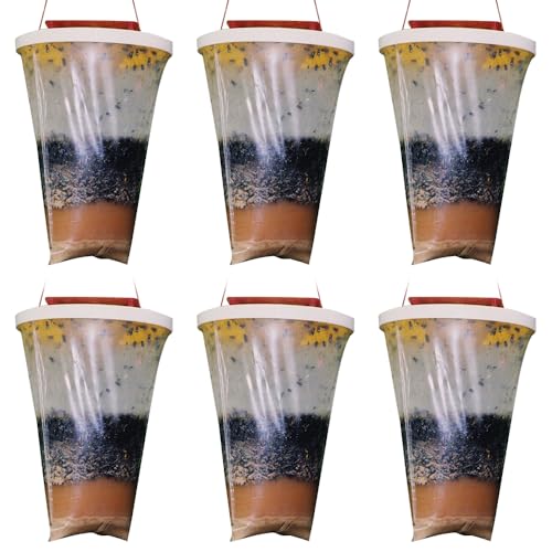 XPJBKC 6 Pezzi Trappola per Mosche da Esterno, Trappola Antimosche con Alimenti, Trappola per Mosche da Interno, Trappola per Mosche da Esterno, per Zanzare, Esterno, Interno, Giardino, Casa, Cucina