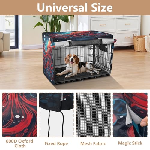 Housse imperméable pour cage chien et chat design étoiles - 5