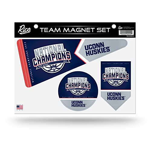 Rico Industries NCAA Connecticut Huskies 2023 Men's National Basketball Champions Team Magnet Sheet