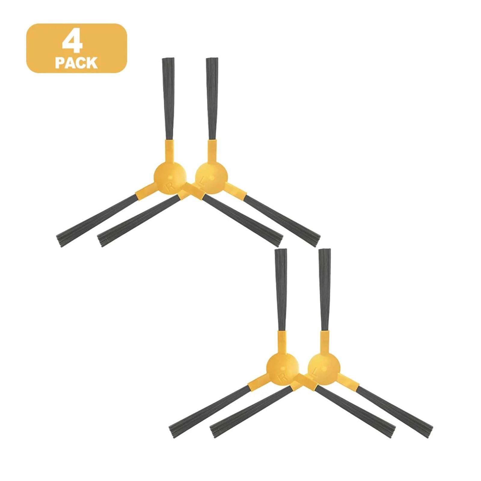 Cepillo Lateral For Aspiradora (10/4 Piezas, Plástico Y Nailon), Compatible con Tesvor, S8 Pro, Redroad, R10, Zigma Y Spark 981.(4 Pack)