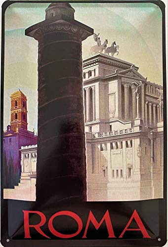 Dek7 Targa in metallo 30 x 20 cm Italia capitale Roma