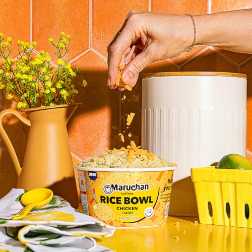 Image of Maruchan Instant Rice Bowl, Chicken Flavor - Microwavable Quick & Easy Side Dish or Meal for Kids, Students and Busy Families - 3.76 Oz. (6 Pack)