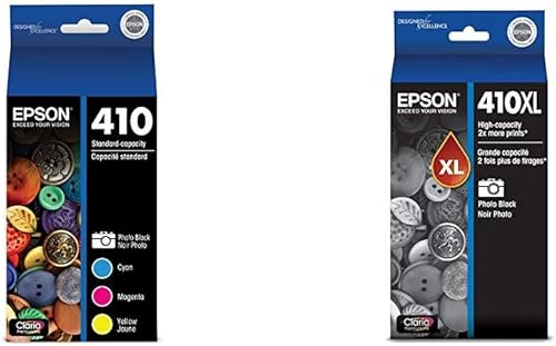 Epson 410 Claria Premium Ink Standard & Combo de alta capacidad para impresoras de la serie XP