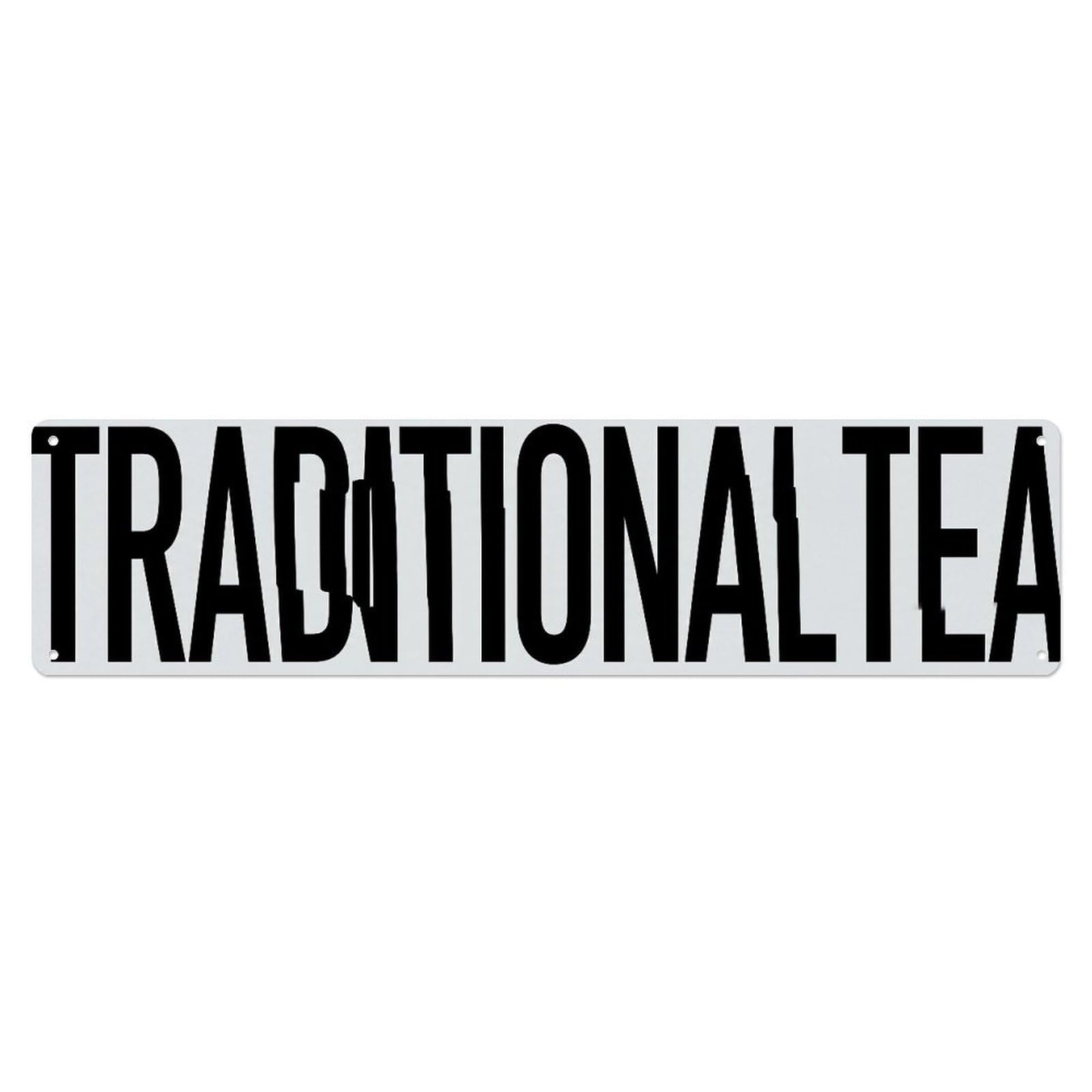 Traditional Tea Modern Wall Metal Tin Skinny Sign Plaque Wall Decor for Cafe, Club Bar, Office, Home Garden Metal Poster 4x16Inch