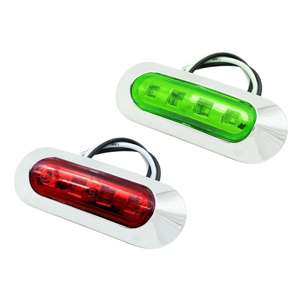 DONGKER 2 PCS Boat Marine LED Lights,Waterproof Navigation Courtesy Marine Lights for Marines Kayak Sailboat Vessel Boat