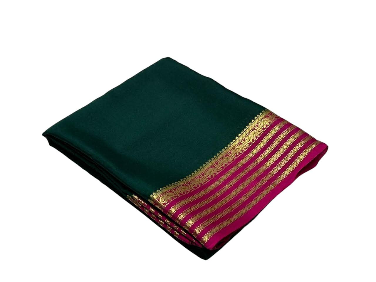 rajmala fashion RAJMALA Luxurious Beautiful Design Women's Semi Mysore Silk Saree with Zari Border-picture-26