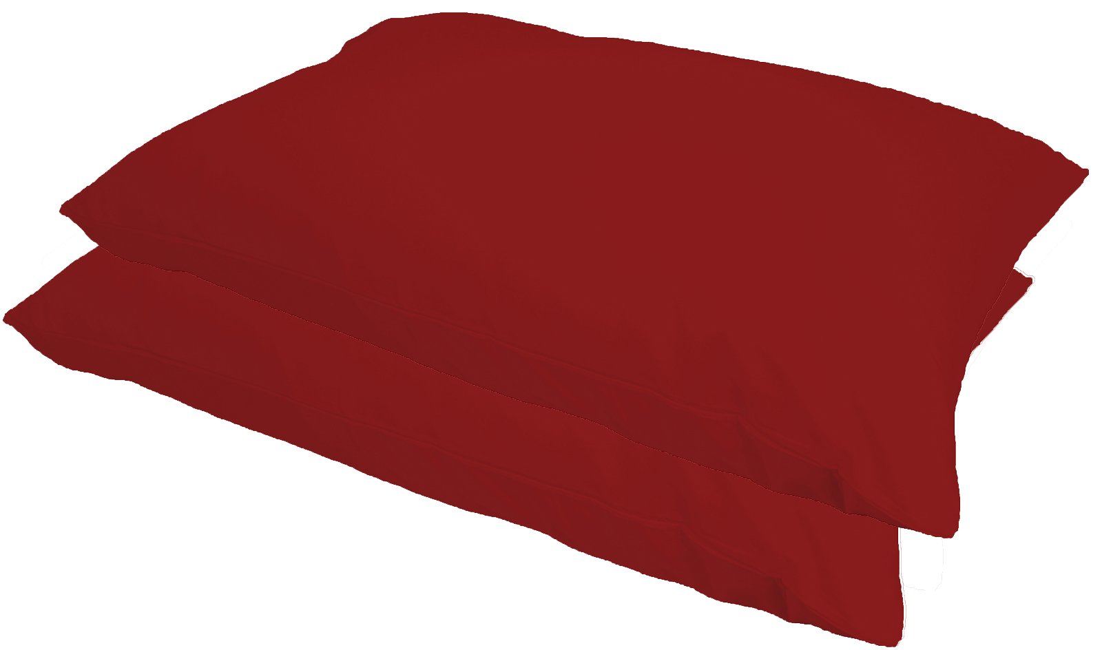 NIGHTZONE Pair of Plain Dyed PolyCotton Pillowcases Pillow Cases - Red