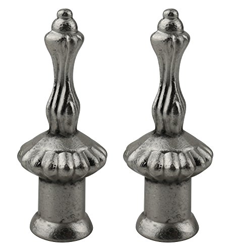 Image of Urbanest Set of 2 Markington Lamp Finial, 2-inch Tall, Brushed Nickel