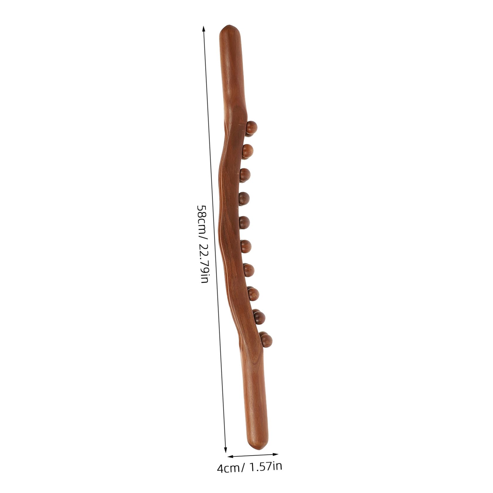 Rodillo de Masaje de Madera Cuentas Redondas para Cuello y Cintura