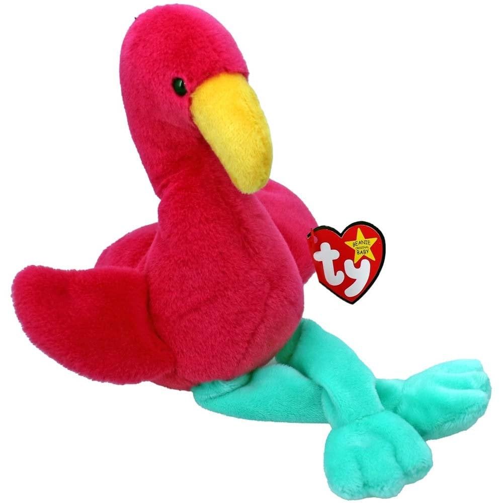 TYFraya Flamingo II Original Beanie Babies Regular - Soft Plush Toy for Kids, Teddy, Baby Toy, Collectible Stuffed Plushies