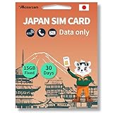 Japan SIM Card – Prepaid Data Plans |15GB Total,30 Days | High-Speed 4/5G LTE | No Daily Restrictions | Perfect for Tourists & Business Travelers