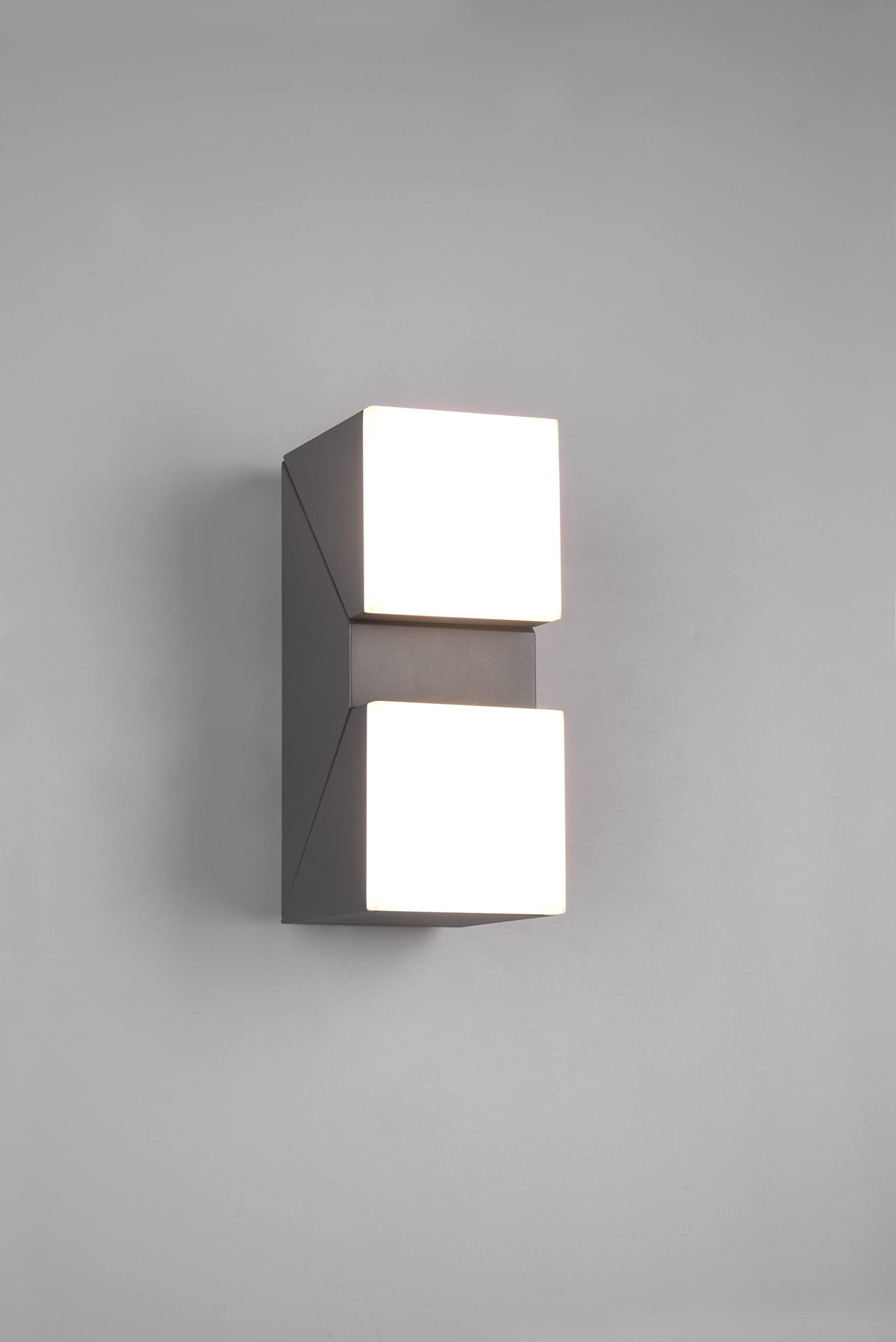 Trio Leuchten LED Außen Wandleuchte Avon 270660242, Aluminium Druckguss Anthrazit, Acryl, inkl. 2x 7 Watt LED, Orientierungslicht |