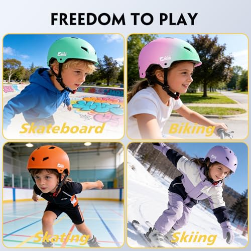 Image of Skateboard Helmet for Adults - Adjustable Certified Safety Adults Helmet for Skateboarding Bike Bicycle Scooter Cycling Skate Skating Multisport Helmets for Women Men Boys Girls Kids Youth