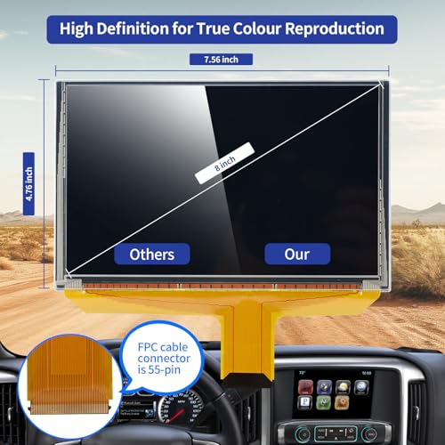 Image of TsuperU LCD Touch Screen Replacement DJ080PA-01A Digitizer Screen Radio Fit 2014-2018 Chevy Silverado Tahoe Chevy Colorado OEM Navigation, Fit GMC Sierra Yukon Trucks SUV Mylink 8-inch Touchscreen