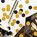 MOWO Glitter Confetti Circles Wedding Party Decor and Table Decor 1.2’’ in Diameter (glitter gold,black,200pc)