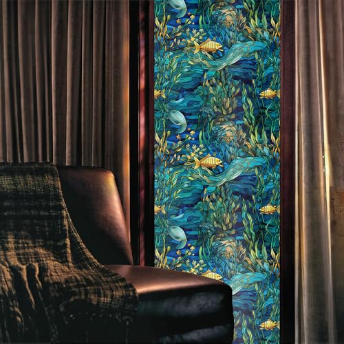 Vinilo adhesivo azul para ventana 40x300 cm miniatura 2