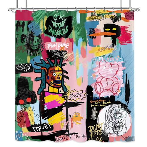 Rideau de douche 152x183 cm lavable avec crochets anti-projections d'eau - 6
