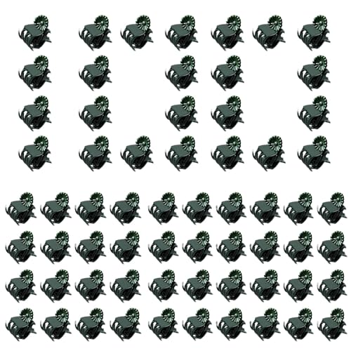 Samuliy Clips de vid para plantas, 100 clips de tomate para orquídeas, clips de jardín, clips de soporte para plantas que crecen en posición vertical, clips de enrejado para plantas trepadoras, clips