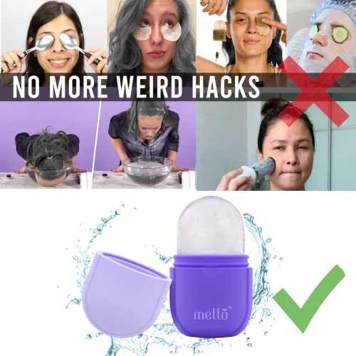 Image of MELLO Ice Roller for Face, Ice Roller for Face Massager, Face Ice Roller to Enhance Skin Glow, Shrink & Tighten Pores, Reusable Facial Ice Roller(Pink,Purple)