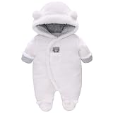 Vine Traje de Nieve de Invierno para Bebé, Niño y Niña Mono de una Pieza con Capucha, Conjunto de Ropa Exterior de Nieve para Niños, Grueso y Cálido