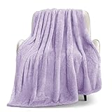 Whale Flotilla Extra Large Lilac Throw Blanket for Couch, Decorative Soft Warm Fleece Bed Blankets, Plush Fluffy Thick Sofa Throws for All Season, 50x70 Inch