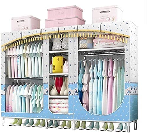 DESIGN DELLE CARATTERISTICHE: l'armadio portatile soddisfa tutte le tue esigenze di archiviazione. Questo robusto armadio con cornice offre sospensioni e spazio extra per l'abbigliamento stagionale o altri accessori di tutti i giorni.