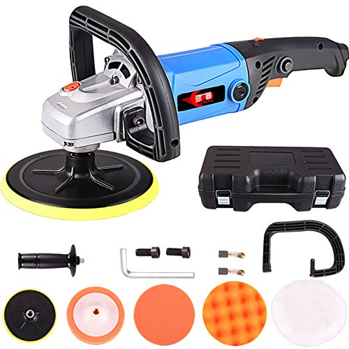WYYHAA Pulidora Coche, 7-Pulgadas Variable Muebles 3000Rpm Velocidad del Coche Buffer Pulidora 1200W Máquina De Depilación Sellado Máquina-Herramienta Belleza Coche Eléctrico