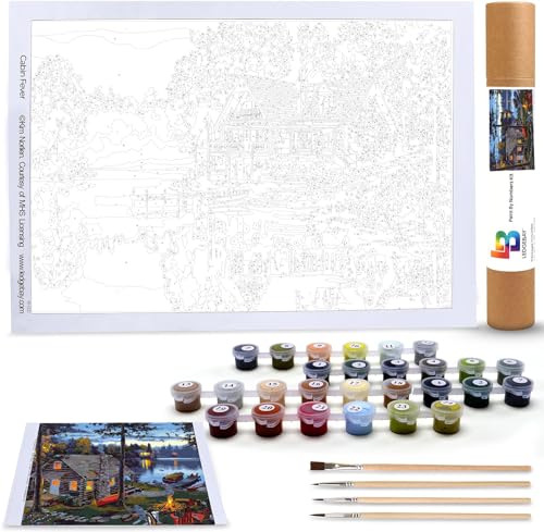 Ledgebay Paint by Numbers Kit for Adults: Beginner to Advanced Number Painting Kit - Fun DIY Arts & Crafts | Color by Numbers for Adults - Kits Include - (Life's Reward 16