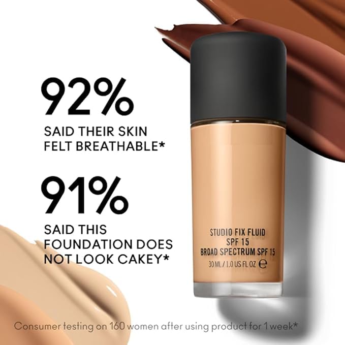 Image of M.aa.cc. Studio Fix Professional Waterproof oil-free Longlasting Liquid 24-hour colour-true foundation Matte Finish For Women, Girls 15g - Shine-Free Compact Powder (NC 40 Foundation)