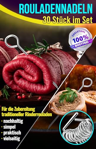 4happy Rouladennadeln Edelstahl rostfrei, 30 Stück im Set – Ansicht 2