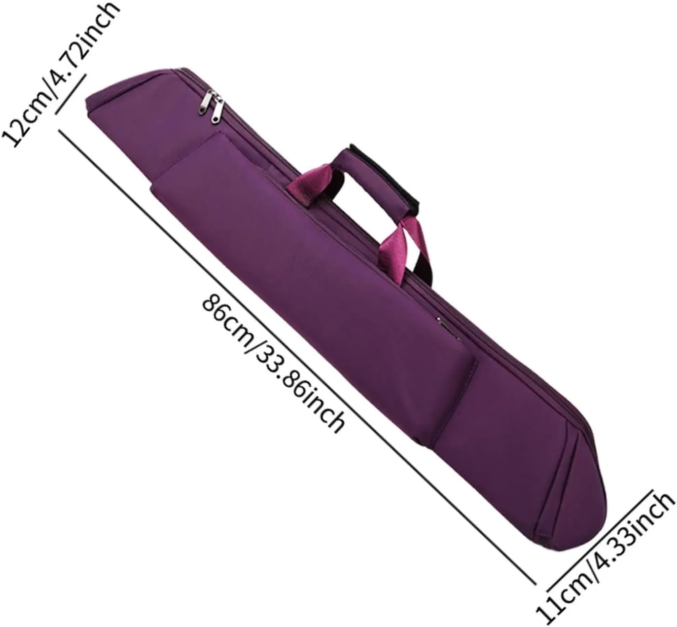 Pool Cue Case With Zipper Pockets Sturdy Billiard Stick Carrying