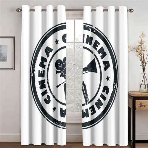 JFAFJ Cortinas Opacas Retro y proyector De Térmica Aislante Adecuado Cortinas De Reducción De Ruido Modernos Navidad Fiesta Cortinas 2 Panel Tamaño:280cmx245cm(An x Al) Cover
