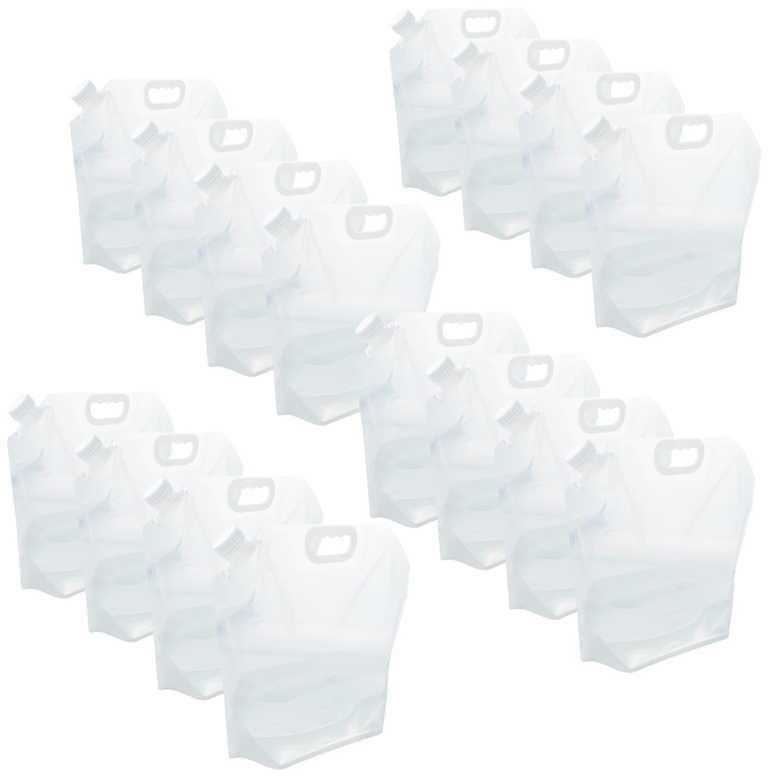 42gallon(160litres) Water Storage Containers, Emergency Water Storage 16pcs×2.6gallon/10l，Collapsible Water Containers, For Fishing, Camping, Hiking.