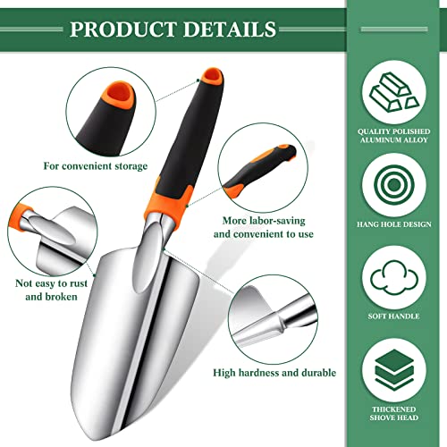 image for Honoson Garden Hand Trowel Transplant Trowel with Measurements Aluminu