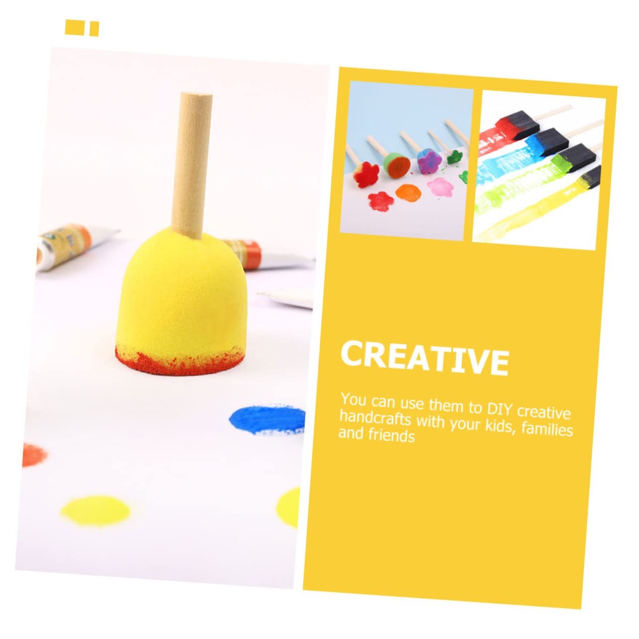 DOITOOL 200 Pièces Lot De Pinceaux Mousse Pour Peinture