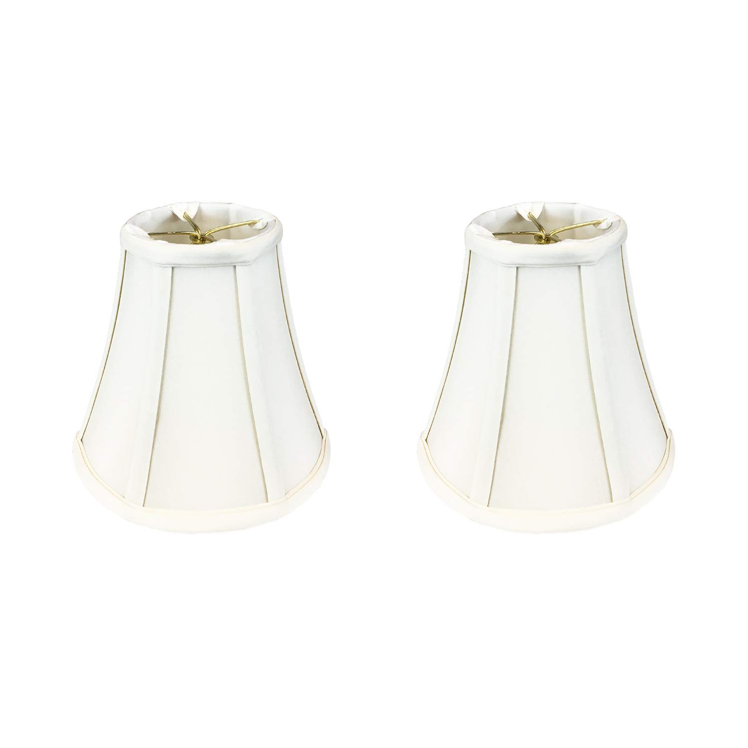 Royal Designs, Inc. BSO-704RC-8WH-2 True Bell Basic Lamp Shade with Round Clip, 4 x 8 x 7.25, White, 2-Pack