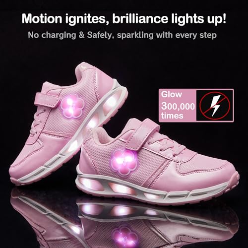 Toddler Light Up Shoes Boys Girls Breathable LED Glowing Luminous Tennis Sneakers for Outdoor Sport(Little/Big Kid)2