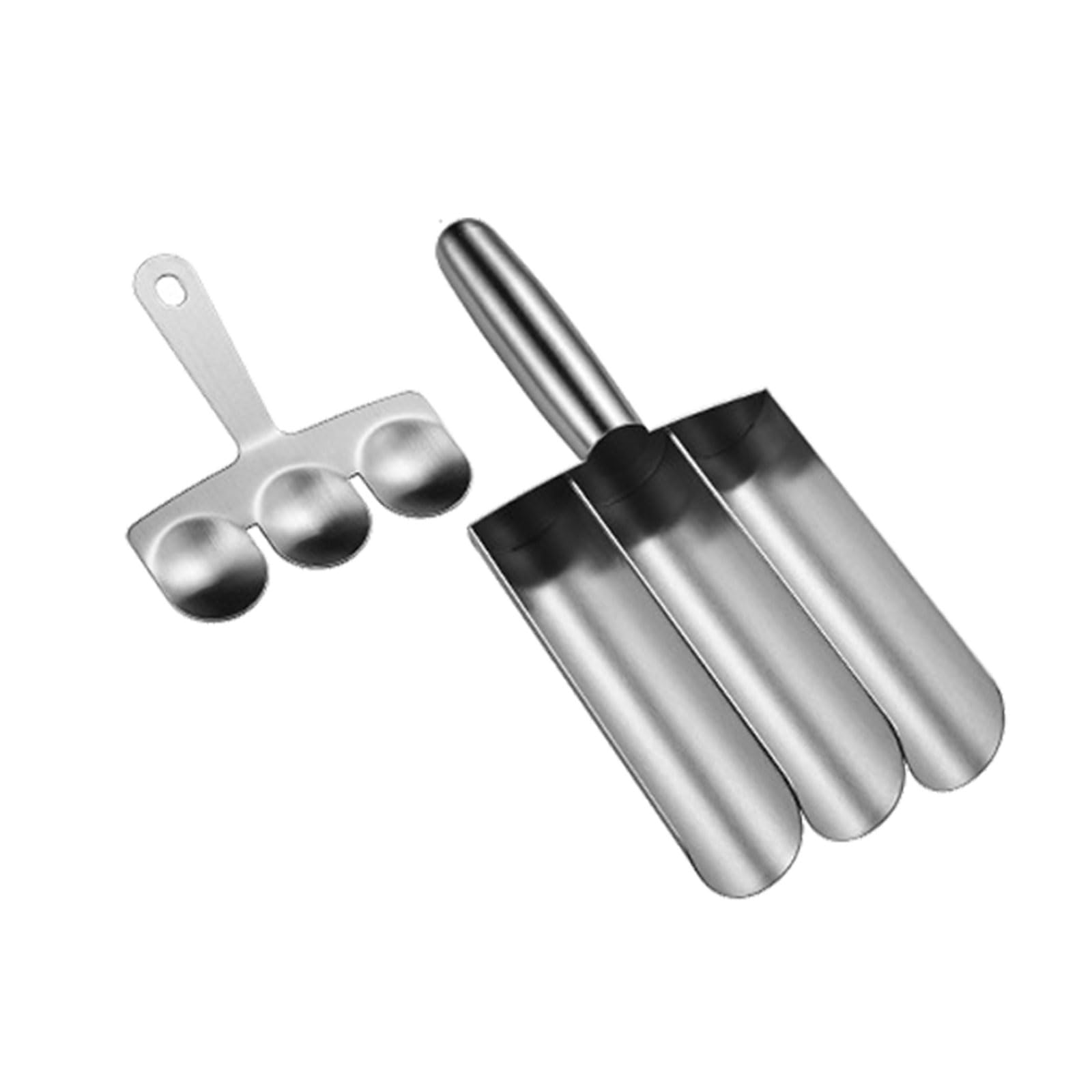 PANGBOER Kitchen Prep Meatball Maker Tool Stainless Steel, Manual Shrimp Shaper for Home Cooks and Family Meals At Home Shrimp Tool Meat Shaper Fish Ball Former Kitchen Prep Manual Forming Helper
