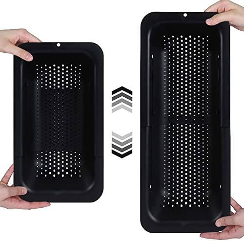 La mejor selección de Accesorios para tarja - 5 favoritos. 45 U Chef Colador Plegable sobre el fregadero, Escurridor para pasta, frutas y verduras, Extensible para Tarja, Accesorios plegables de Cocina (Negro)
