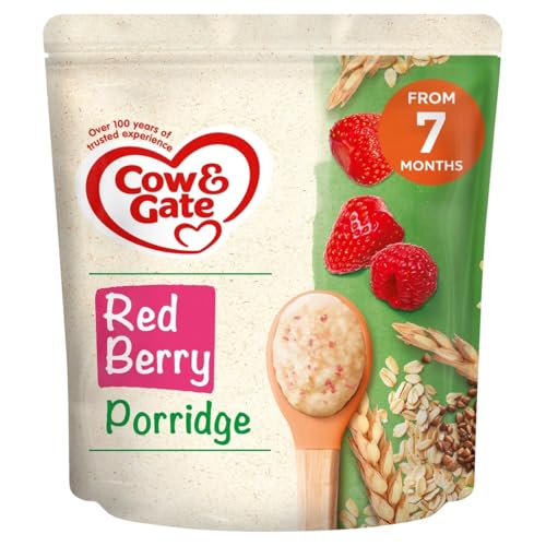 Cow & Gate Red Berry Wholegrain Porridge Baby Cereal, 200g