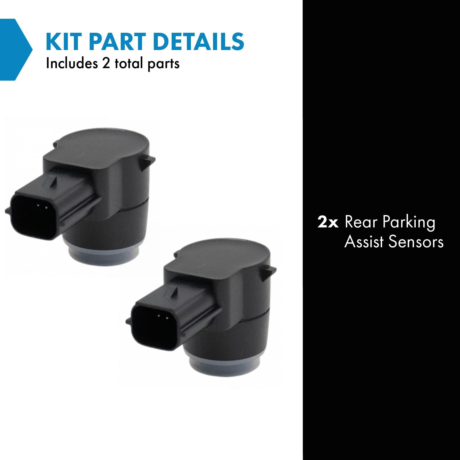 DELPA CL6713 > 4 pcs of = Rear Bumper Park Assist Parking Sensor Housing Bezels