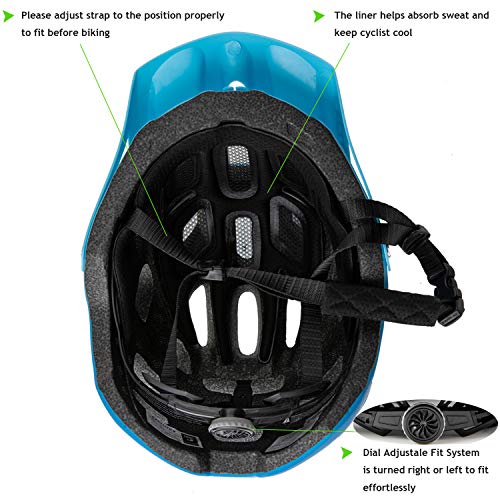 Image of Exclusky Bike Helmet Mountain for Adults Lightweight MTB Cycling Helmet for Men Women Adjustable Bicycle Helmet with Visor