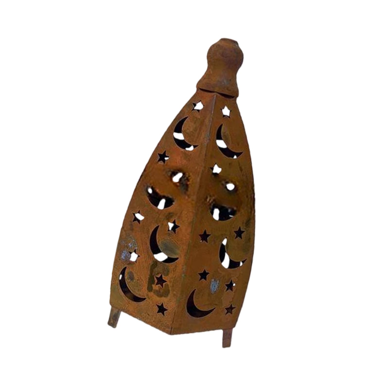 Metal Moons and Star Stand Hollow Out Lamp Islamics Festival Ornament for Tabletop or Shelf Decoration Middle Eastern Ramadans Holders