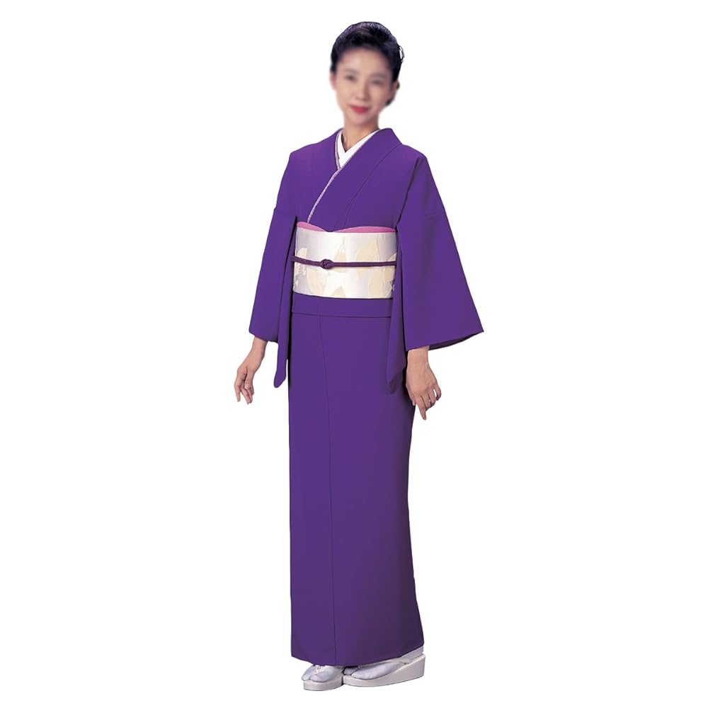 Amazon | [日本の踊り] 仕立上り色無地着物【単衣】洗える着物